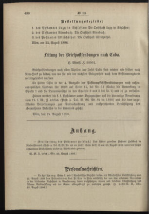 Post- und Telegraphen-Verordnungsblatt für das Verwaltungsgebiet des K.-K. Handelsministeriums 18980831 Seite: 10