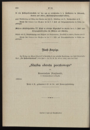 Post- und Telegraphen-Verordnungsblatt für das Verwaltungsgebiet des K.-K. Handelsministeriums 18980831 Seite: 12