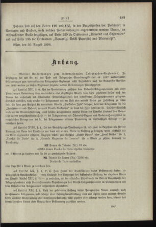 Post- und Telegraphen-Verordnungsblatt für das Verwaltungsgebiet des K.-K. Handelsministeriums 18980906 Seite: 3