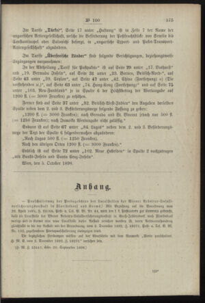 Post- und Telegraphen-Verordnungsblatt für das Verwaltungsgebiet des K.-K. Handelsministeriums 18981015 Seite: 3