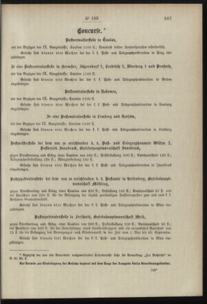 Post- und Telegraphen-Verordnungsblatt für das Verwaltungsgebiet des K.-K. Handelsministeriums 18981027 Seite: 3