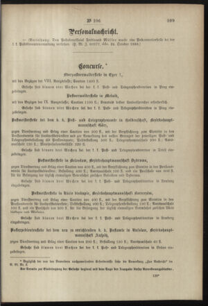 Post- und Telegraphen-Verordnungsblatt für das Verwaltungsgebiet des K.-K. Handelsministeriums 18981103 Seite: 3