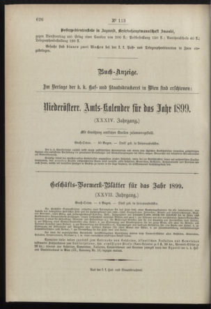 Post- und Telegraphen-Verordnungsblatt für das Verwaltungsgebiet des K.-K. Handelsministeriums 18981122 Seite: 4