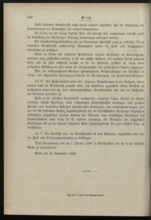 Post- und Telegraphen-Verordnungsblatt für das Verwaltungsgebiet des K.-K. Handelsministeriums 18981125 Seite: 4