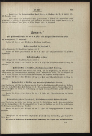 Post- und Telegraphen-Verordnungsblatt für das Verwaltungsgebiet des K.-K. Handelsministeriums 18981209 Seite: 3