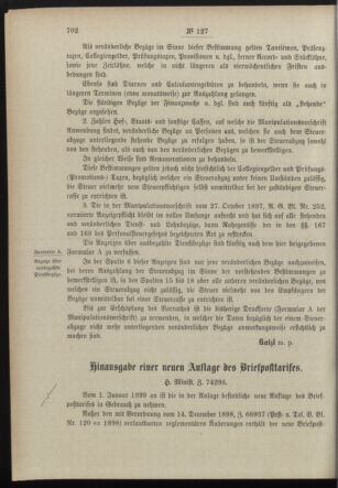 Post- und Telegraphen-Verordnungsblatt für das Verwaltungsgebiet des K.-K. Handelsministeriums 18981229 Seite: 2