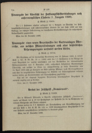 Post- und Telegraphen-Verordnungsblatt für das Verwaltungsgebiet des K.-K. Handelsministeriums 18981230 Seite: 2