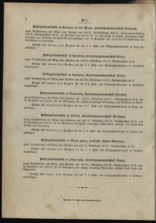 Post- und Telegraphen-Verordnungsblatt für das Verwaltungsgebiet des K.-K. Handelsministeriums 18990107 Seite: 4