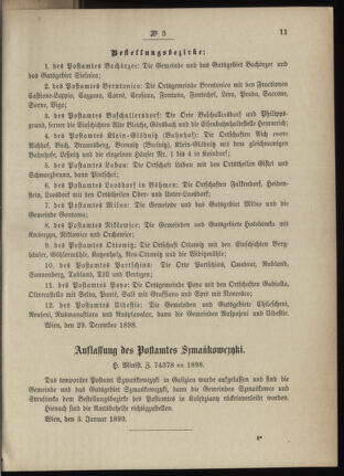 Post- und Telegraphen-Verordnungsblatt für das Verwaltungsgebiet des K.-K. Handelsministeriums 18990111 Seite: 3