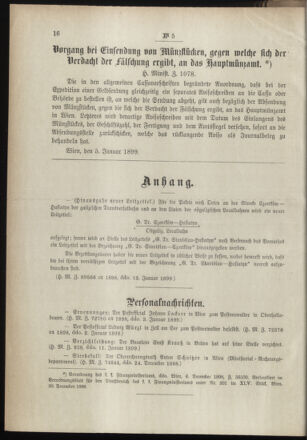 Post- und Telegraphen-Verordnungsblatt für das Verwaltungsgebiet des K.-K. Handelsministeriums 18990119 Seite: 2