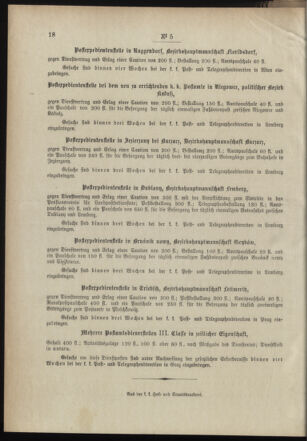 Post- und Telegraphen-Verordnungsblatt für das Verwaltungsgebiet des K.-K. Handelsministeriums 18990119 Seite: 4