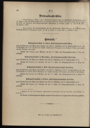 Post- und Telegraphen-Verordnungsblatt für das Verwaltungsgebiet des K.-K. Handelsministeriums 18990123 Seite: 8