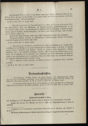 Post- und Telegraphen-Verordnungsblatt für das Verwaltungsgebiet des K.-K. Handelsministeriums 18990125 Seite: 17