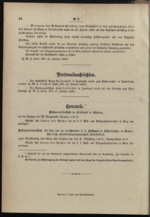 Post- und Telegraphen-Verordnungsblatt für das Verwaltungsgebiet des K.-K. Handelsministeriums 18990127 Seite: 4