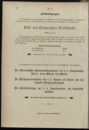 Post- und Telegraphen-Verordnungsblatt für das Verwaltungsgebiet des K.-K. Handelsministeriums 18990201 Seite: 4