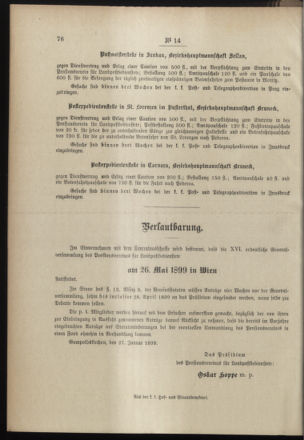 Post- und Telegraphen-Verordnungsblatt für das Verwaltungsgebiet des K.-K. Handelsministeriums 18990209 Seite: 4