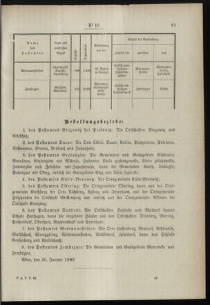 Post- und Telegraphen-Verordnungsblatt für das Verwaltungsgebiet des K.-K. Handelsministeriums 18990211 Seite: 5