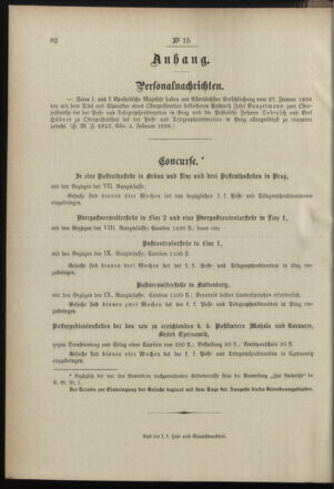 Post- und Telegraphen-Verordnungsblatt für das Verwaltungsgebiet des K.-K. Handelsministeriums 18990211 Seite: 6