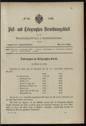 Post- und Telegraphen-Verordnungsblatt für das Verwaltungsgebiet des K.-K. Handelsministeriums