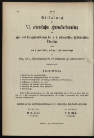 Post- und Telegraphen-Verordnungsblatt für das Verwaltungsgebiet des K.-K. Handelsministeriums 18990310 Seite: 4