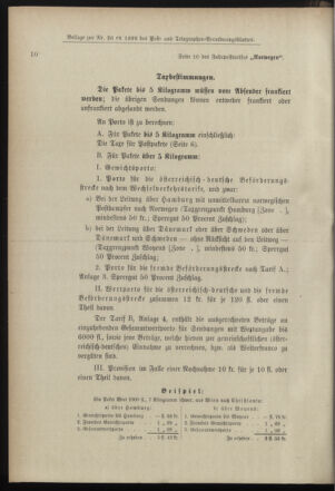 Post- und Telegraphen-Verordnungsblatt für das Verwaltungsgebiet des K.-K. Handelsministeriums 18990314 Seite: 6