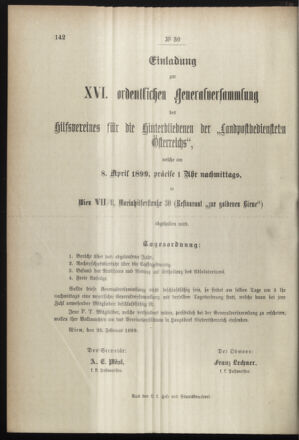 Post- und Telegraphen-Verordnungsblatt für das Verwaltungsgebiet des K.-K. Handelsministeriums 18990323 Seite: 4