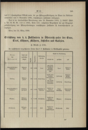 Post- und Telegraphen-Verordnungsblatt für das Verwaltungsgebiet des K.-K. Handelsministeriums 18990330 Seite: 3