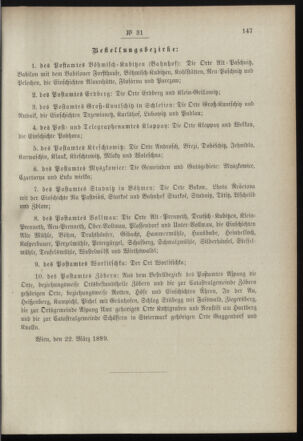 Post- und Telegraphen-Verordnungsblatt für das Verwaltungsgebiet des K.-K. Handelsministeriums 18990330 Seite: 5