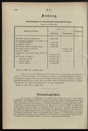 Post- und Telegraphen-Verordnungsblatt für das Verwaltungsgebiet des K.-K. Handelsministeriums 18990330 Seite: 6