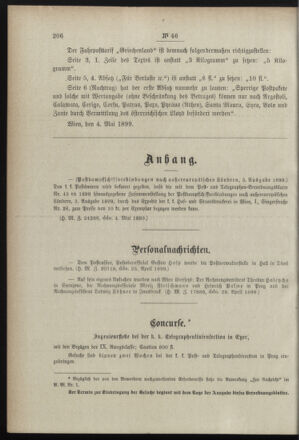 Post- und Telegraphen-Verordnungsblatt für das Verwaltungsgebiet des K.-K. Handelsministeriums 18990510 Seite: 2