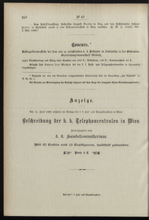 Post- und Telegraphen-Verordnungsblatt für das Verwaltungsgebiet des K.-K. Handelsministeriums 18990512 Seite: 2