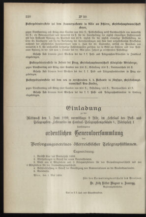 Post- und Telegraphen-Verordnungsblatt für das Verwaltungsgebiet des K.-K. Handelsministeriums 18990525 Seite: 4