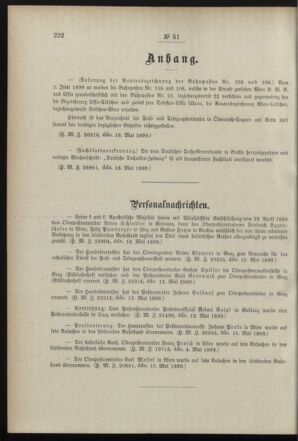 Post- und Telegraphen-Verordnungsblatt für das Verwaltungsgebiet des K.-K. Handelsministeriums 18990525 Seite: 6