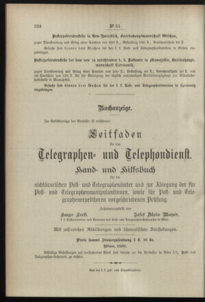 Post- und Telegraphen-Verordnungsblatt für das Verwaltungsgebiet des K.-K. Handelsministeriums 18990525 Seite: 8