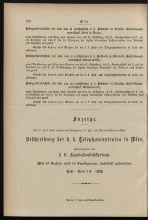 Post- und Telegraphen-Verordnungsblatt für das Verwaltungsgebiet des K.-K. Handelsministeriums 18990606 Seite: 4