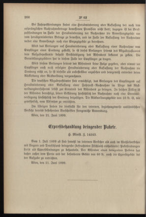 Post- und Telegraphen-Verordnungsblatt für das Verwaltungsgebiet des K.-K. Handelsministeriums 18990624 Seite: 2