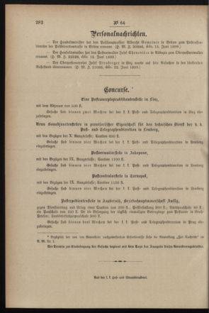 Post- und Telegraphen-Verordnungsblatt für das Verwaltungsgebiet des K.-K. Handelsministeriums 18990628 Seite: 8