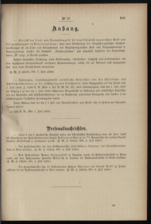 Post- und Telegraphen-Verordnungsblatt für das Verwaltungsgebiet des K.-K. Handelsministeriums 18990711 Seite: 15