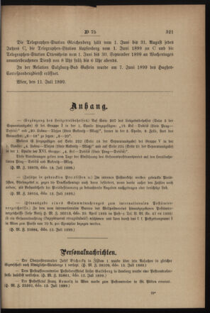 Post- und Telegraphen-Verordnungsblatt für das Verwaltungsgebiet des K.-K. Handelsministeriums 18990722 Seite: 3