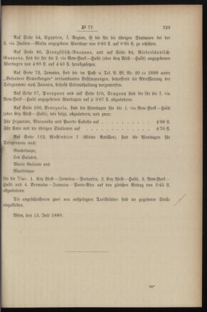 Post- und Telegraphen-Verordnungsblatt für das Verwaltungsgebiet des K.-K. Handelsministeriums 18990731 Seite: 3