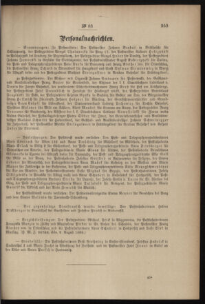 Post- und Telegraphen-Verordnungsblatt für das Verwaltungsgebiet des K.-K. Handelsministeriums 18990819 Seite: 3