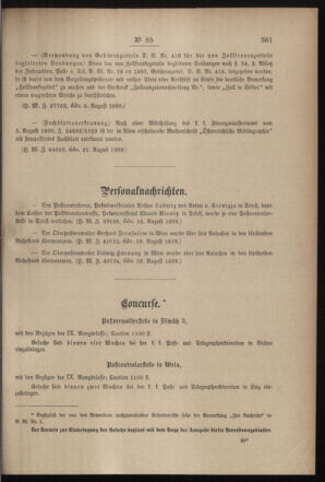 Post- und Telegraphen-Verordnungsblatt für das Verwaltungsgebiet des K.-K. Handelsministeriums 18990825 Seite: 3