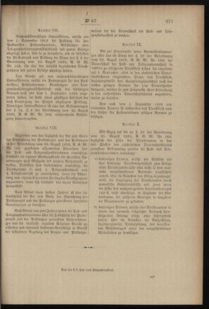 Post- und Telegraphen-Verordnungsblatt für das Verwaltungsgebiet des K.-K. Handelsministeriums 18990831 Seite: 11