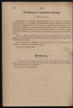 Post- und Telegraphen-Verordnungsblatt für das Verwaltungsgebiet des K.-K. Handelsministeriums 18990907 Seite: 2