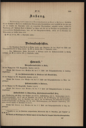 Post- und Telegraphen-Verordnungsblatt für das Verwaltungsgebiet des K.-K. Handelsministeriums 18990912 Seite: 3