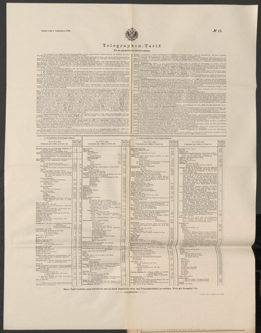 Post- und Telegraphen-Verordnungsblatt für das Verwaltungsgebiet des K.-K. Handelsministeriums 18990920 Seite: 13