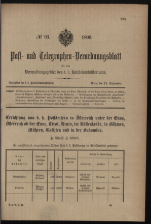 Post- und Telegraphen-Verordnungsblatt für das Verwaltungsgebiet des K.-K. Handelsministeriums