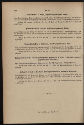 Post- und Telegraphen-Verordnungsblatt für das Verwaltungsgebiet des K.-K. Handelsministeriums 18990928 Seite: 4