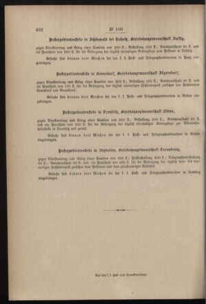 Post- und Telegraphen-Verordnungsblatt für das Verwaltungsgebiet des K.-K. Handelsministeriums 18991005 Seite: 4