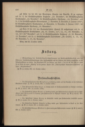 Post- und Telegraphen-Verordnungsblatt für das Verwaltungsgebiet des K.-K. Handelsministeriums 18991023 Seite: 2